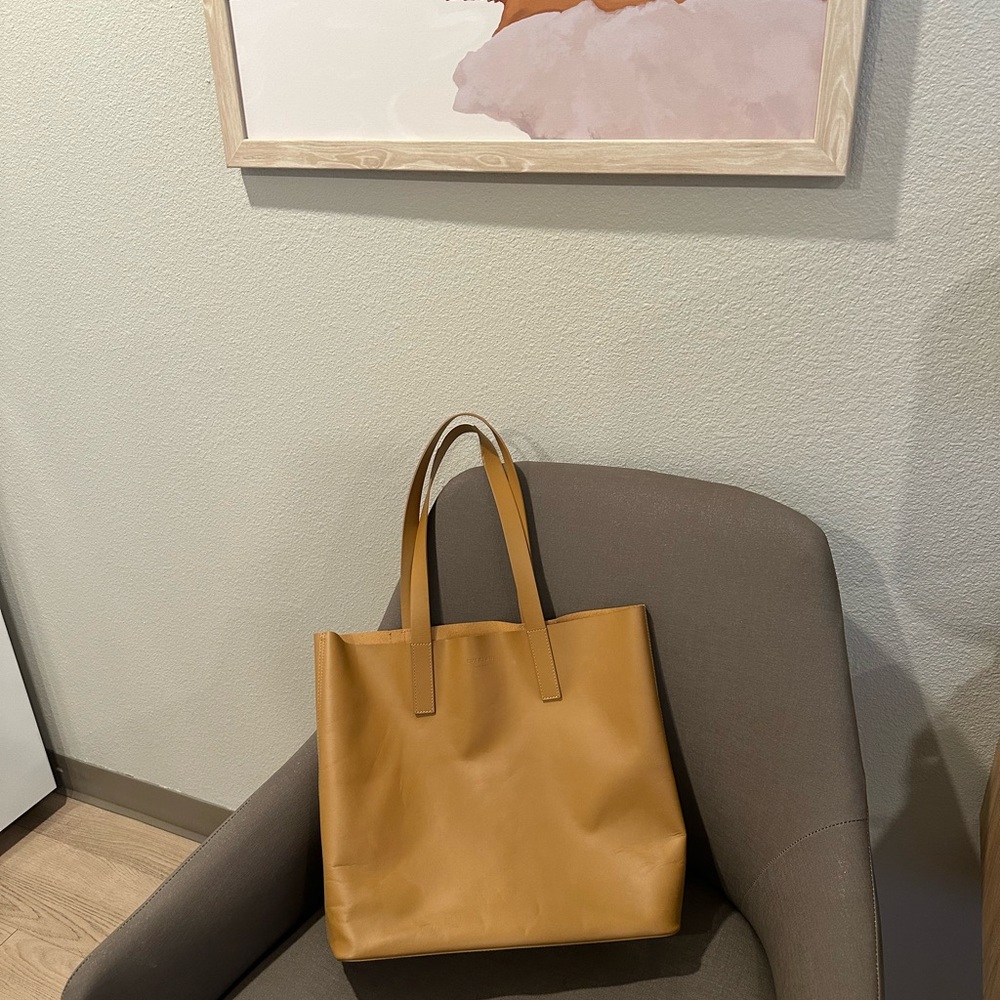 NWOT Everlane Mustard-Tan Leather Tote